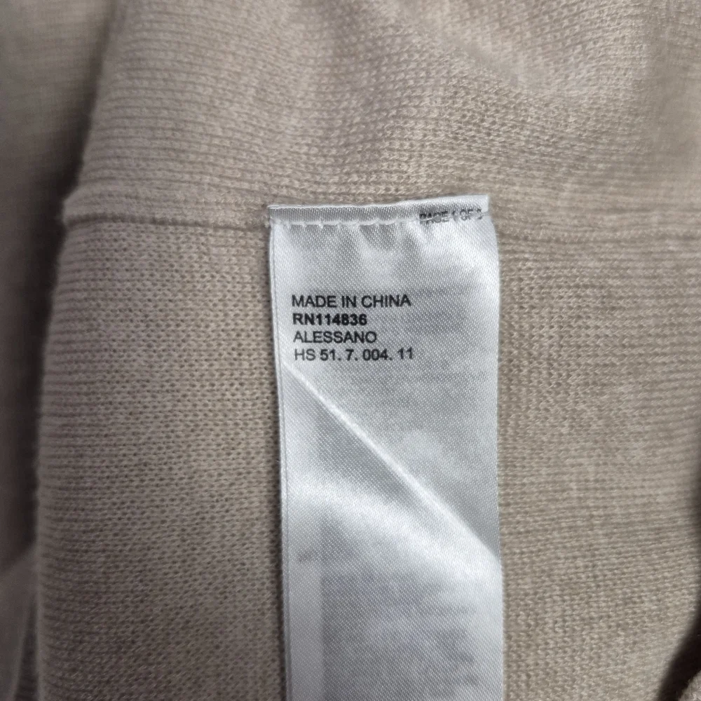 Reiss Mens M Alessano Colorblock Snap Polo Melange Wool Blend‎ Quiet Luxury Prep